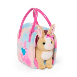 BATTAT PUCCI PUPS - SAC GLAM AVEC PELUCHE LAPIN